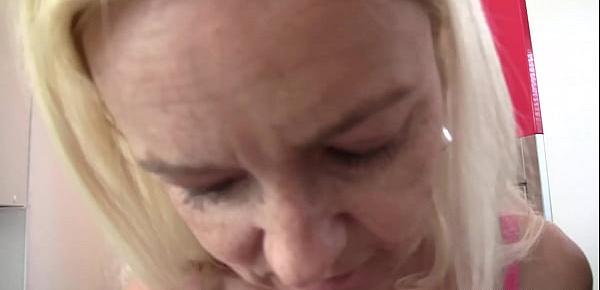  Very old blonde motherinlaw and big-cocked boy